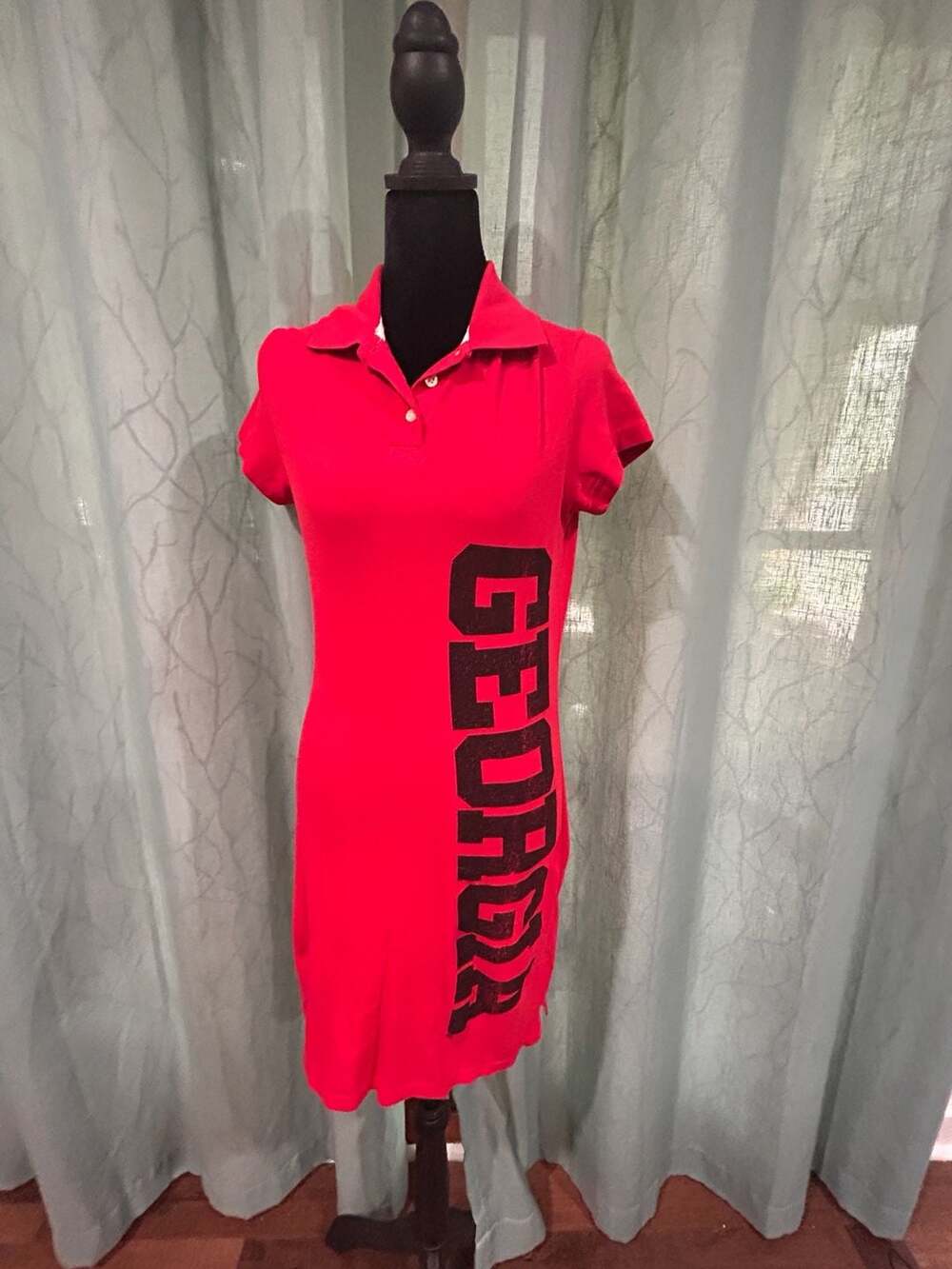 Soffe Red University of Georgia Polo Dress Medium